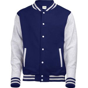 AWDis Varsity jacket, Oxford Navy/Heather Grey, Maat XL