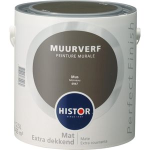Histor Perfect Finish Muurverf Mat - 2,5 Liter - Mus
