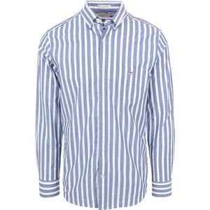 Gant - College Overhemd Streep Blauw - Heren - Maat 3XL - Regular-fit