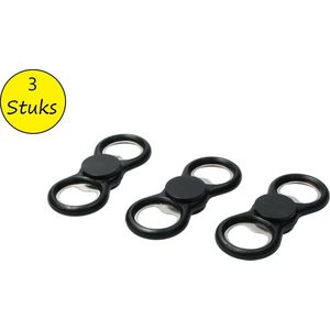 Fidget spinner Anti Stress Set 3 stuks met flessen opener zwart
