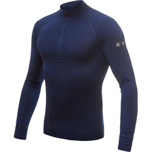 Sensor - Baselayer - Merino Active Tee - Outdoor - Heren - Merino Wol - Lange Mouw - Half Zip - Deep Blue - Small