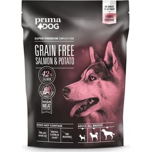 PrimaDog Adult – Graanvrij Droog Hondenvoer Zalm & Aardappel – 1,5 kg – Voor Alle Rassen