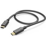 Hama USB-C oplaadkabel - USB-C naar USB-C - USB-C stekker - 1 meter - Geschikt voor Smartphone en Tablet - Zwart