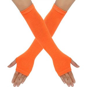 Nivard Armstukken - Polswarmers - Armwarmers Dames - Duimopening - Oranje