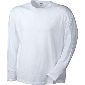 James and Nicholson - Heren Medium Lange Mouwen T-Shirt (Wit)