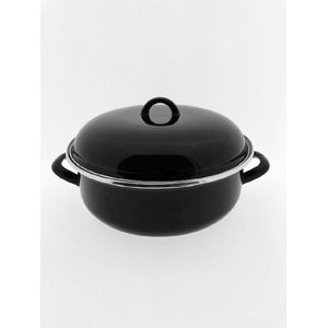 Braadpan - Shallow casserole - Ø 28cm - Geëmailleerd - Met grepen - Geschikt voor alle kookvuren, incl. inductie