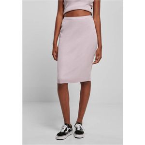 Urban Classics - Rib Knit Midi Rok - 4XL - Pastelpaars