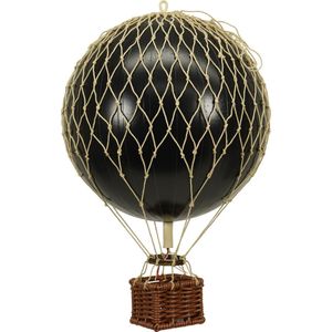 Authentic Models - Luchtballon Travels Light - Luchtballon decoratie - Kinderkamer decoratie - Zwart - Ø 18cm