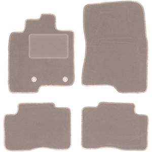 Beige velours matten voor: Mitsubishi Pajero IV kort (2006-2018)