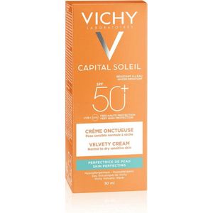 Vichy Capital Soleil SPF50+ Fluweelachtige Zonnecrème Normale tot Droge Huid - Gelaat 50ml