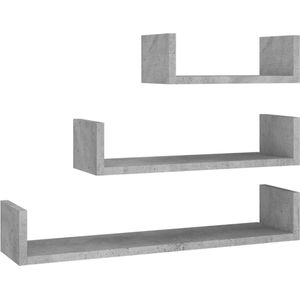 vidaXL-Wandschappen-3-st-bewerkt-hout-betongrijs