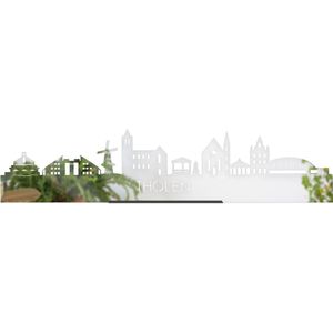 Standing Skyline Tholen Spiegel - 60 cm - Woondecoratie design - Decoratie om neer te zetten en om op te hangen - Meer steden beschikbaar - Cadeau voor hem - Cadeau voor haar - Jubileum - Verjaardag - Housewarming - Interieur - WoodWideCities