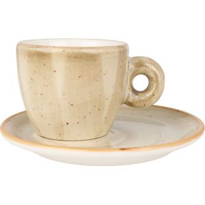 Bonna Aura Terrain - Espresso kopjes & schotel - 70 cc - Porselein - set van 6