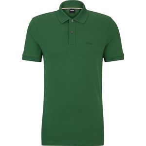 BOSS Pallas regular fit polo - pique - groen - Maat: 6XL
