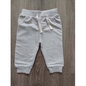 Baby broekje sweat, grijs melange, maat 68