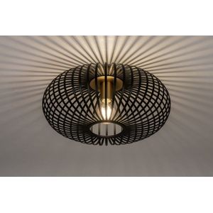 Lumidora Plafondlamp 73840 - E27 - Zwart - Messing - Metaal - ⌀ 39 cm