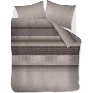 Riviera Maison Retrograde Dekbedovertrek - Tweepersoons - 200x200/220 - Bruin