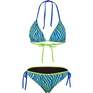 BECO zebra vibes triangelbikini - C-cup - blauw/groen - maat 38