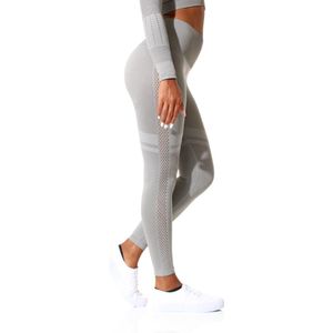 Dames sportlegging - Hoge taille - Grijs Melange - Maat S