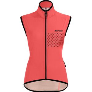 Santini Windstopper Mouwloos Waterafstotend Dames Roze Zwart - Guard Nimbus Wind And Rain Proof Vest For Women Granatina - M