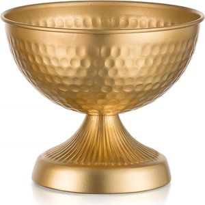 15cm-Hoog Gouden Metalen Urnenvaas voor Bloemenarrangementen en Home Decor .