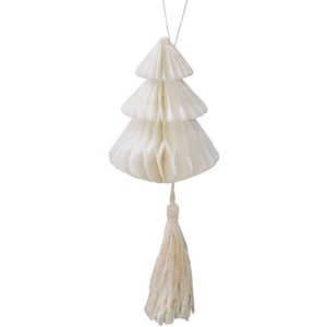 Ginger Ray - Ginger Ray - Witte kerstboom honeycombs - 4 stuks - 10 cm