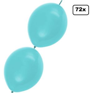 72x Doorknoop ballon lichtblauw 25cm – Ballon festival themafeest