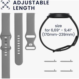 kwmobile 2x armband geschikt voor Huawei Watch GT3 Pro (46mm) - Bandjes voor fitnesstracker in zwart / donkergrijs