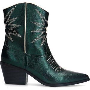 Sacha - Dames - Groene metallic cowboylaarsjes - Maat 40