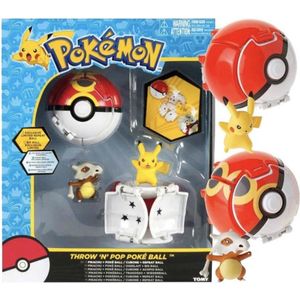 Tomy Officially Licensed Pokemon Throw 'n' Pop Pikachu + Poke Ball + Cubone + Repeat Ball - Toy