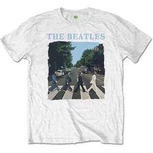 The Beatles - Abbey Road & Logo Kinder T-shirt - Kids tm 8 jaar - Wit