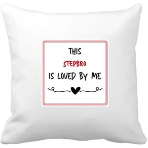 Akyol - this stepsis is loved by me Kussen hoes - Zus - iemand die houdt van zijn stiefzus - verjaardag - cadeautje voor zus - zus artikelen - kado - geschenk - 40 bij 40 cm