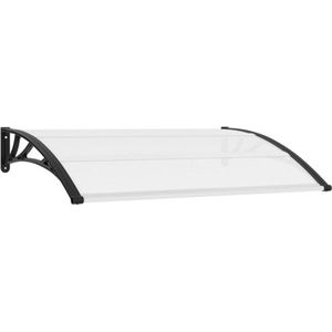 vidaXL - Deurluifel - 150x75 - cm - PC - zwart - en - transparant