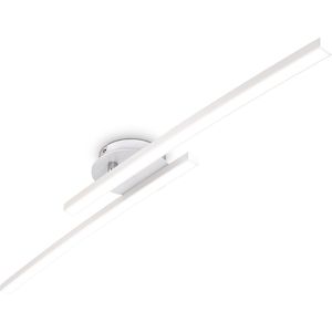 B.K.Licht - Modern LED Plafonnière voor slaapkamer en woonkamer - witte plafondlamp - draaibaar - met 3.000K warm wit licht - 1100Lm - 12W