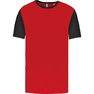 Tweekleurig herenshirt jersey met korte mouwen 'Proact' Red/Black - S