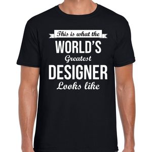 Worlds greatest designer cadeau t-shirt zwart voor heren - Cadeau verjaardag t-shirt ontwerper M