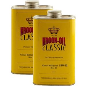 Kroon Olie aanbieding: 2 x Classic Multigrade 20W50 1L