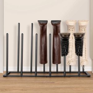 Boot Rack for Tall Boots, Sturdy Metal Boot Stand, Freestanding Boot Rack for Wardrobe, Entryway and Outdoors, Easy to Assemble, Space for 6 Pairs of Boots