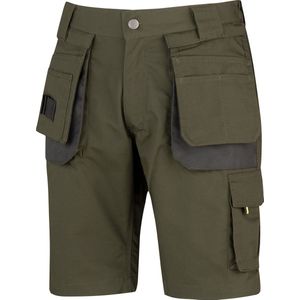 STØRVIK Job Korte Hoveniers Tuin Werkbroek Heren - Werkshort - Werkbermuda - Werk Short - Maat XS - Olijfgroen