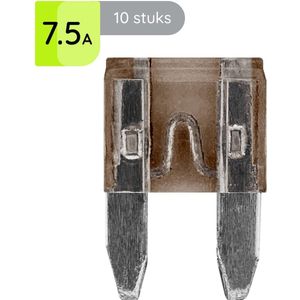 ProRide Steekzekeringen Mini 7.5A - Bruin - Geschikt voor auto, boot en camper - 10 stuks