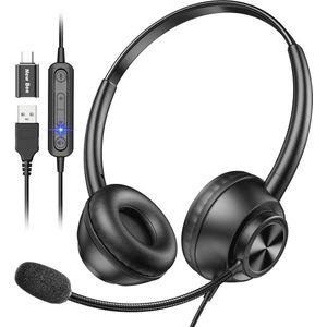 PC headset met microfoon voor helder geluid en comfort