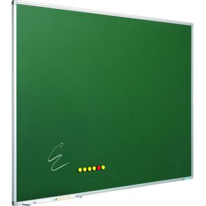 Krijtbord Softline profiel 8mm, emailstaal groen 100x100 cm