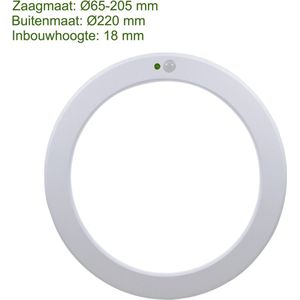 LED in- en opbouw Downlight met sensor | 18W | CCT - Kleurwissel