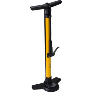 BBB Cycling AirBoost Fietspomp met Drukmeter - Fiets Pomp Racefiets en Mountainbike - Voetpomp 11 Bar - Geel - BFP-28