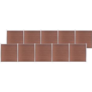 vidaXL - Schutting - 1737x186 - cm - HKC - bruin