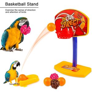 Papegaai speelgoed, parrot intelligence speelgoed, mini shopping trolley skateboard trainingsringen grappig vogelspeelgoed voor parkieten