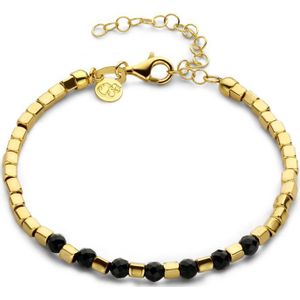 Casa Jewelry Armband Iseo Onyx - Goud Verguld