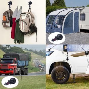 4 stuks zuignapanker met bevestiging, zuignapbevestiging haak voor auto, campingzeilen, accessoires, zuignap, sterke zuignap voor camping, camper, werkplaats multifunctionele zuignaphaak