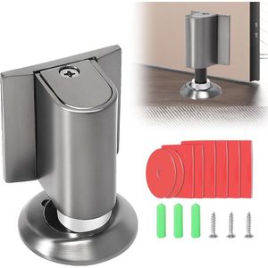 Titel: Magnetische deurstopper voor de vloer - Zelfklevend en zonder boren - Geschikt voor alle soorten kamerdeuren