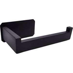 Sanics Manta WC Rolhouder Zonder Boren - Toiletrolhouder Zelfklevend - WC Papier Houder - Closetrolhouder Zwart/RVS